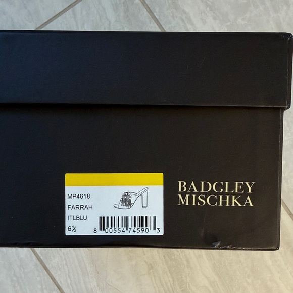 Badgley Mischka Sapphire Embellished Heels - Picture 6 of 7